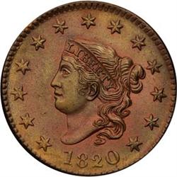 1820 Large Cent EF45