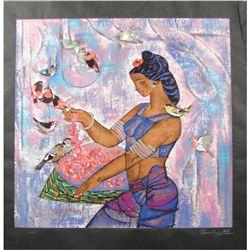 Zhou Ling SPRING Vibrant Rice Paper Yunnan Art Print