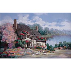 Earlene Moses SUSSEX I Fairy Tale Cottage Art Print
