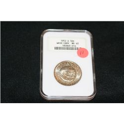 1952-D Wash-Carv half dollar, NGC graded, MS63