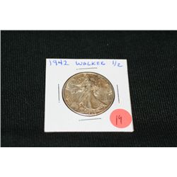1942 Walking Liberty half dollar