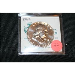 1962 Ben Franklin half dollar