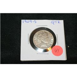 1909-S Barber quarter