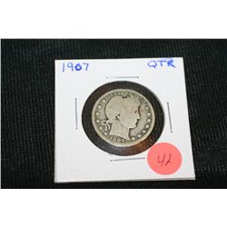 1907 Barber quarter