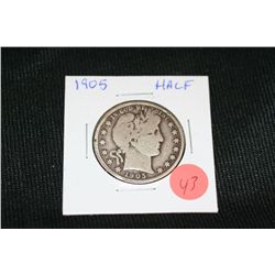 1905 Barber half dollar