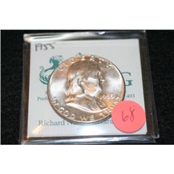 1955 Ben Franklin half dollar