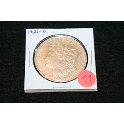 1921-D Silver Morgan one dollar