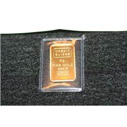Suisse Gold ingot, 5 g fine gold, 999,9