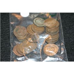 Indianhead penny, various dates & conditions, lot of 25