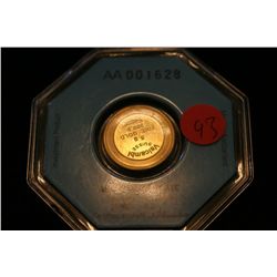Suisse round, 5 g fine gold, 999,9