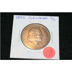 1892 US Columbian half dollar