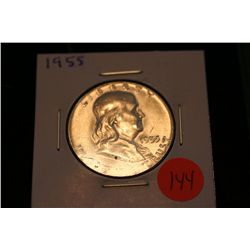 1955 Ben Franklin half dollar