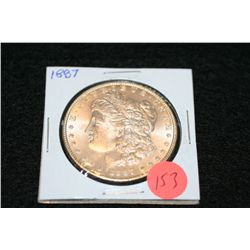 1887 Silver Morgan one dollar