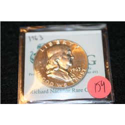 1963 Ben Franklin one dollar