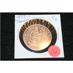 1855-O Seated Liberty half dollar, with arrows