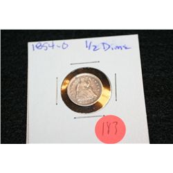 1854-O Seated Liberty half dime
