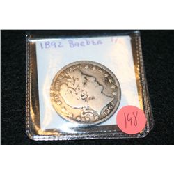 1892 Barber half dollar