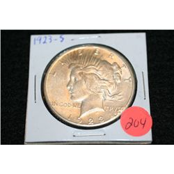 1923-S Peace one dollar