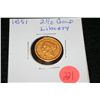 Image 1 : 1851 Gold Liberty $2 1/2 dollar
