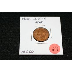 1906 Indian Head penny, MS60