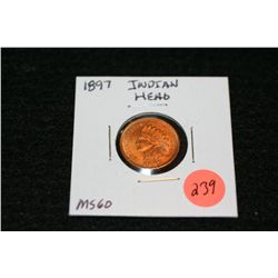 1897 Indian Head penny, MS60