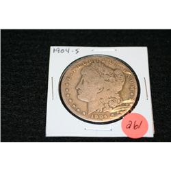 1904-S Silver Morgan one dollar