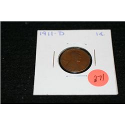 1911-D Wheat Back penny