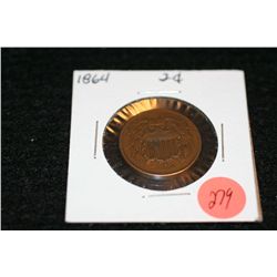 1864 Two cent piece