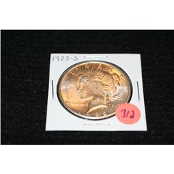 1922-S Peace one dollar