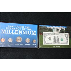 1999 "Last Coins of the Millennium" & 1999 $1 bill