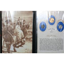 US Indian Head commerative coins, penny, dollar & nickel
