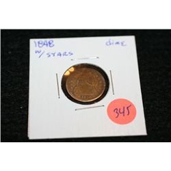 1848 Seated Liberty dime w/stars