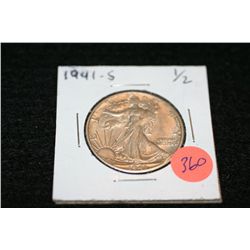 1941-S Walking Liberty half dollar