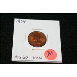 1904 Indian Head penny, MS60 Brown