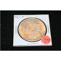 1921-D Silver Morgan one dollar