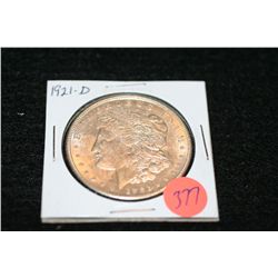 1921-D Silver Morgan one dollar