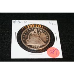 1846-O Seated Liberty half dollar