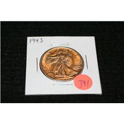 1943 Walking Liberty half dollar
