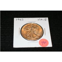 1943 Walking Liberty half dollar