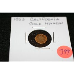 1853 California Gold Hexagon