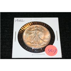 1942 Walking Liberty half dollar