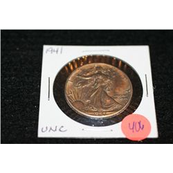 1941 Standing Liberty half dollar, UNC