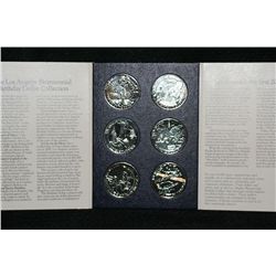 Los Angeles Bicentennial B'day Dollar commerative medal collection, lot of 6