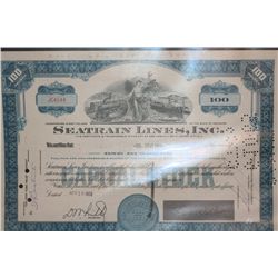 Seatrain Lines Inc. 100 shares of stock, dated 1963