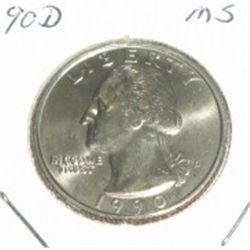 1990-D Quarter *MS HIGH GRADE*!!!