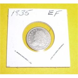 1835 SILVER Half Dime Capped Bust *EXTREMELY RARE EXTRA FINE GRADE*!!!