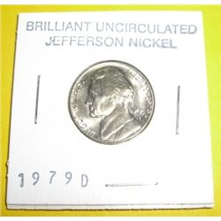 1979-D Jefferson Nickel *BU-BRILLIANT UNCIRCULATED NICE COIN*!!