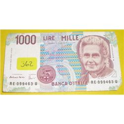 1000 LIRE MILLE *BANA D'ITALIA* Italy Note!!