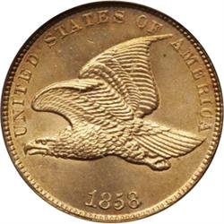 1858 Flying Eagle Cent PCGS MS65