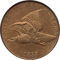 1858 Flying Eagle Cent PCGS MS64